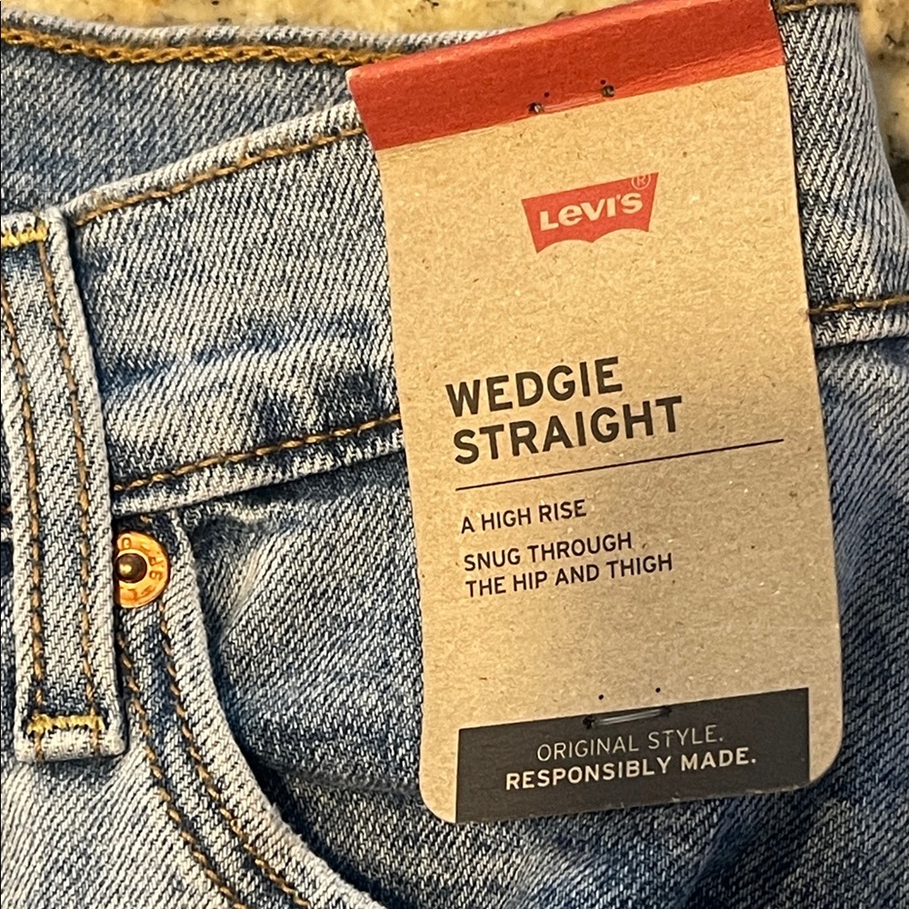 Levi's Men's Light Blue Straight Jeans 30W/28L - Picture 10 of 11